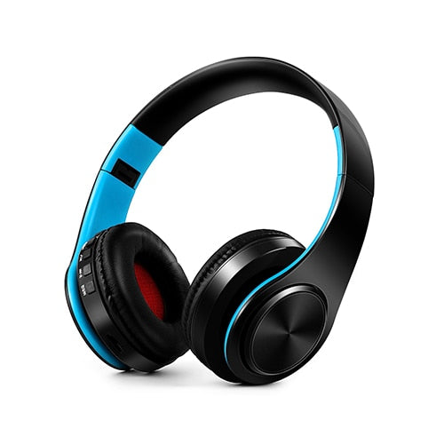 Black Foldable Bluetooth Headphones with Microphone