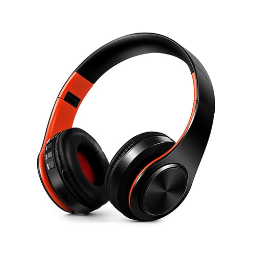 Black Foldable Bluetooth Headphones with Microphone